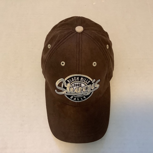 Sturgis 2005 Black Hills Rally Hat By Hi-Way Distributing Brown Suede Adjustable - Picture 3 of 16